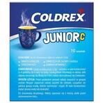 Coldrex Junior C 300 mg + 20 mg +5 mg, Pulver zum Einnehmen für Kinder von 6-12 Jahren, Zitronengeschmack, 10 Beutel