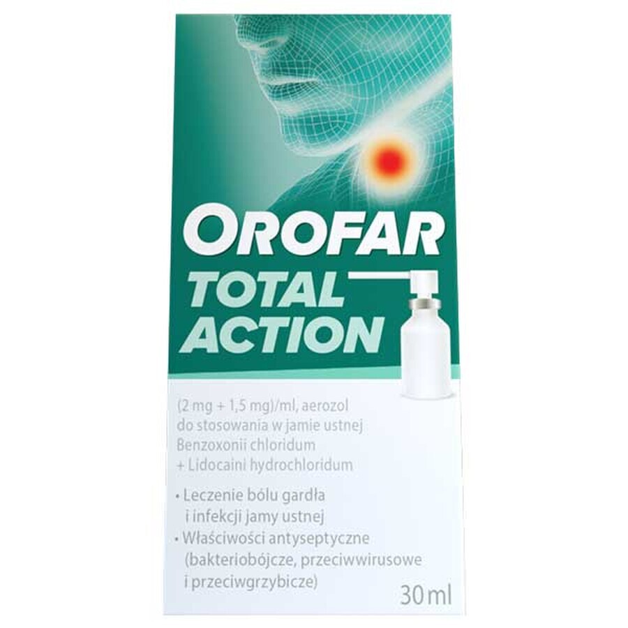 Orofar Total Action (2 mg + 1.5 mg)/ml, oral spray, 30 ml