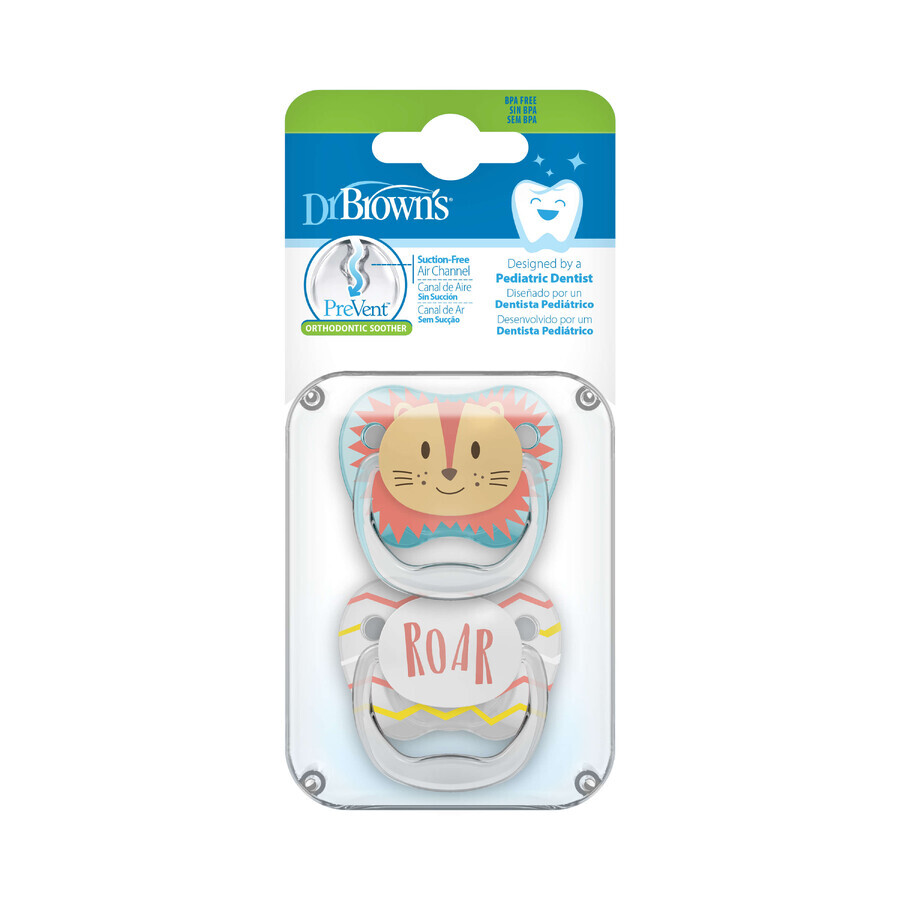 Dr Brown's, orthodontic teat, Classic, 0-6 months, Boy, PV12015, 2 pieces