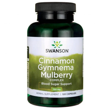 Swanson Zimt-Gymnema-Maulbeer-Komplex, Zimt, Gymnema und Maulbeere, 120 Kapseln