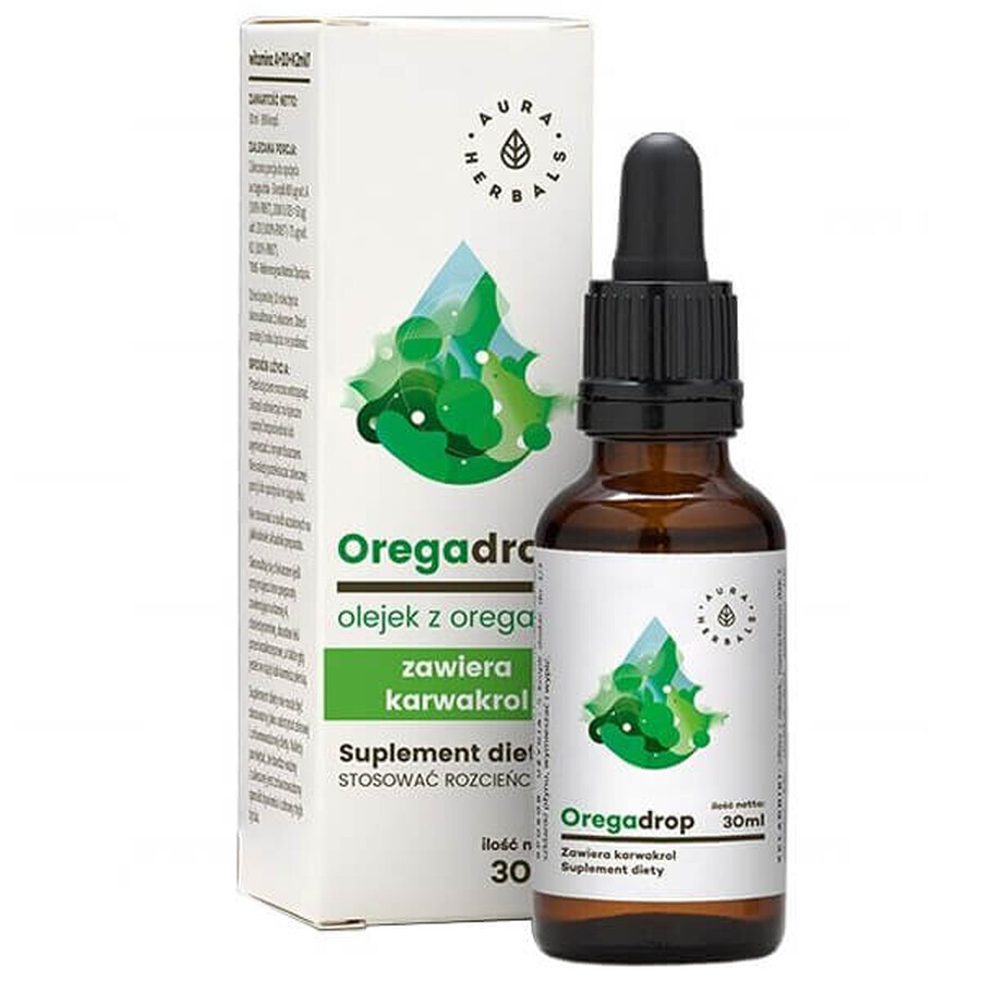 Aura Herbals Oregadrop, oil of oregano, drops, 30 ml