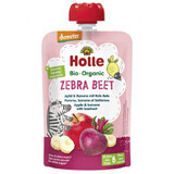 Holle, mousse de fructe într-un tub, Zebra Beet, măr, banană și sfeclă roșie, după 6 luni, 100 g