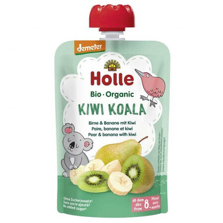 Holle, Fruit mousse in a tube, Kiwi Koala, pear, banana with kiwi, after 8 months, 100 g