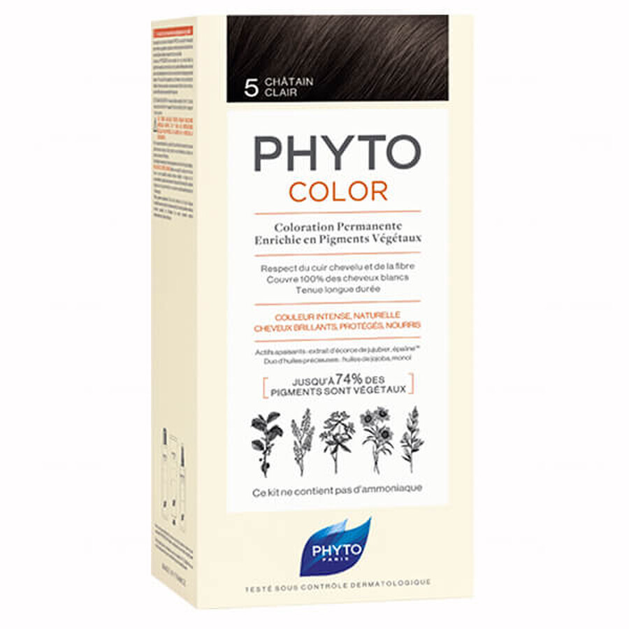 Phyto Color, haarverf, 5 licht kastanje, 50 ml