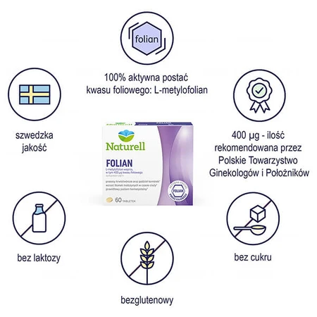 Naturell Folian, Folsäure 400 µg, 60 Tabletten