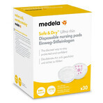 Medela, discos absorbentes desechables, superfinos, Safe & Dry, 30 unidades