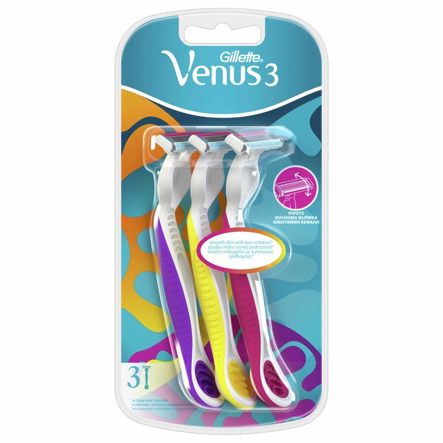 Gillette Simply Venus 3, rasoi usa e getta, 3 pezzi