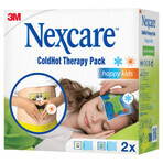 Nexcare ColdHot Happy Kids, Warm-Kalt-Gelpackung, 11 cm x 12 cm, 2 Stück