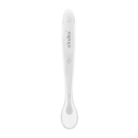 AKUKU, cuillère en silicone, blanche, A0417, à partir de 4 mois, 1 pièce
