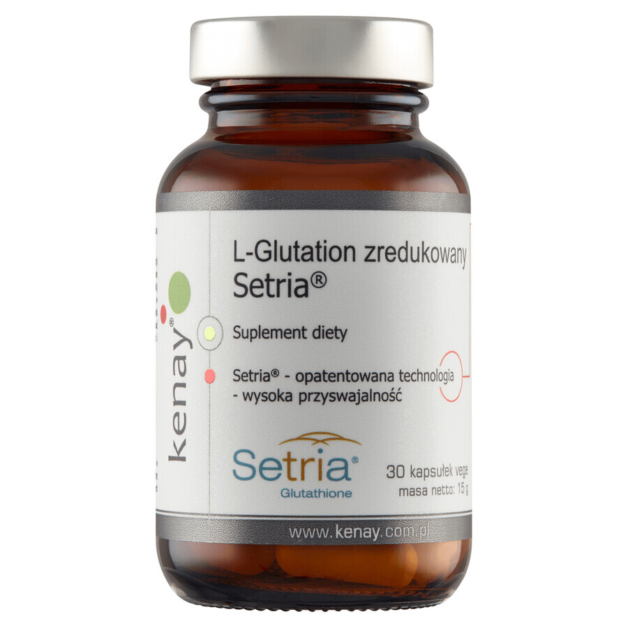 Kenay L-Glutathion Reduced Setria, 30 plantaardige capsules