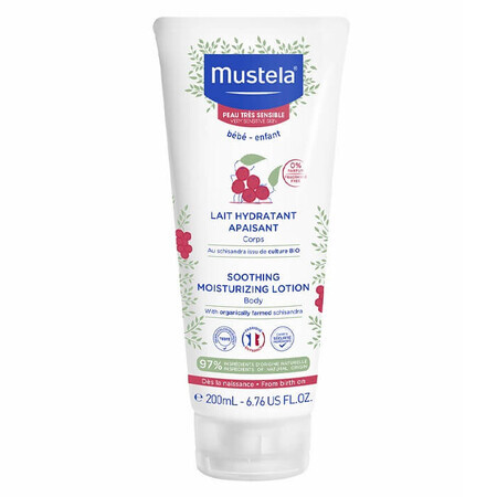 Beruhigende Feuchtigkeitsmilch für empfindliche Haut, 200 ml, Mustela