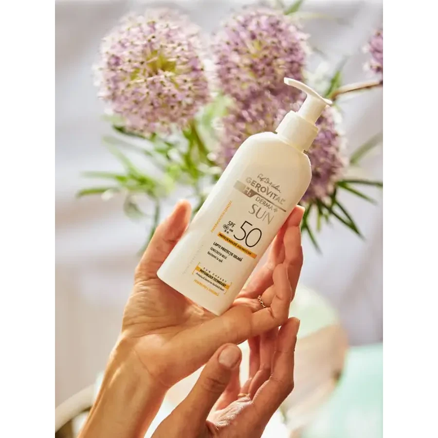 Gerovital H3 Derma+ Sonnenschutzmilch LSF 50, 150 ml, Farmec