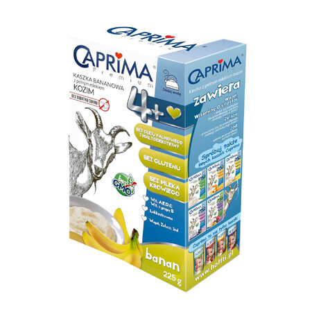 Caprima Premium Brei aus Mais und Reis mit Ziegenvollmilch, Banane, glutenfrei, nach 4 Monaten, 225 g