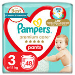 Pampers Premium Care Pants, disposable diapers, size 3, 6-11 kg, 48 pcs