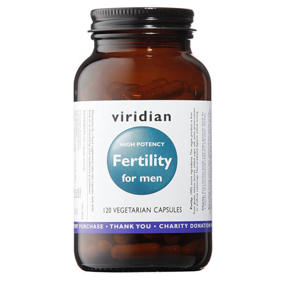 Viridian fertilitate pentru bărbați, fertilitate pentru bărbați, 120 capsule