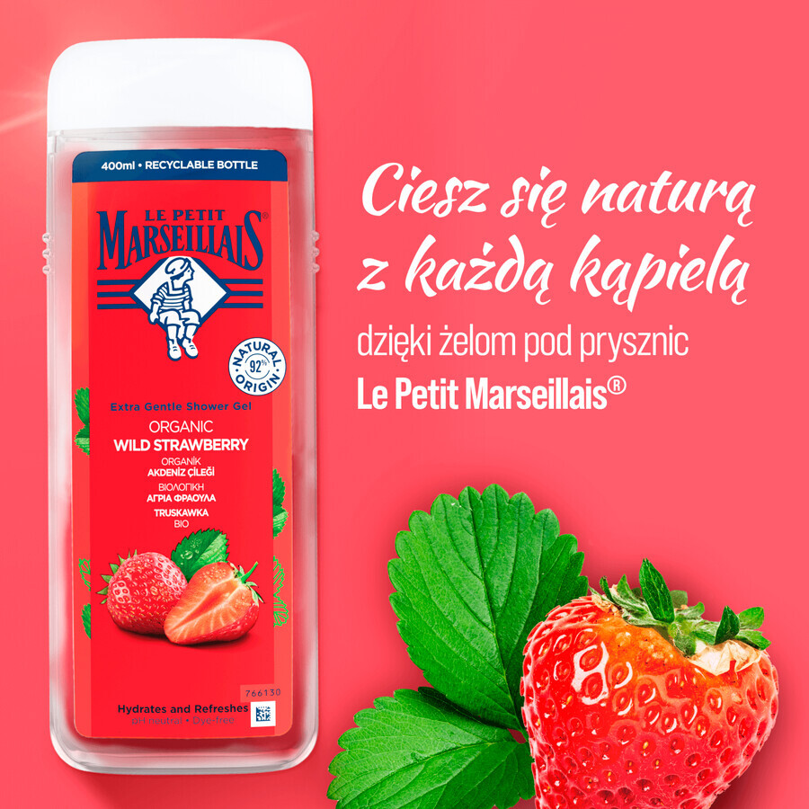 Le Petit Marseillais, gel de ducha, fresa, 400 ml