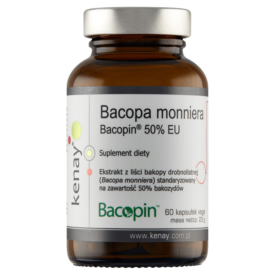 Kenay Bacopa Monniera Bacopin, bacopa minor, 60 capsule