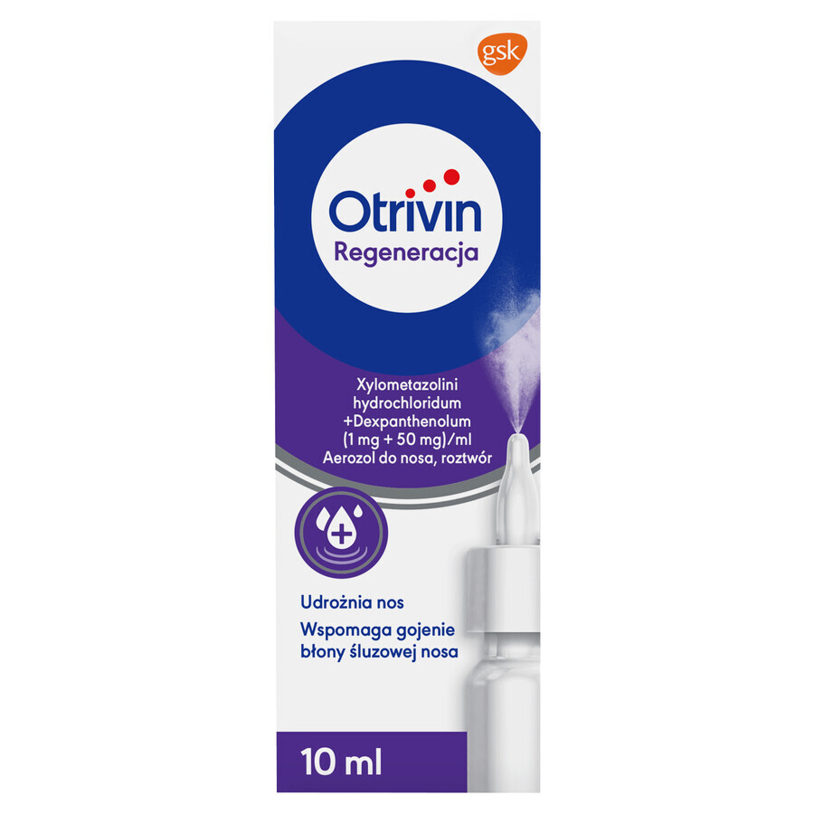 Otrivin Regeneration (1 mg + 50 mg)/ ml, Nasenspray, Lösung, 10 ml