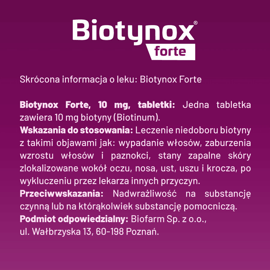 Biotynox Forte 10 mg, 30 tablets