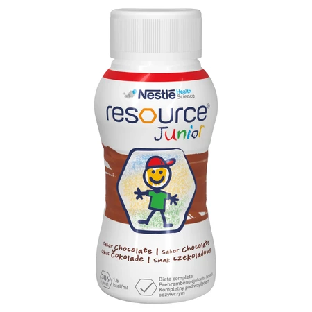 Resource Junior, nutritionele bereiding vanaf 1 jaar, chocoladesmaak, 4 x 200 ml