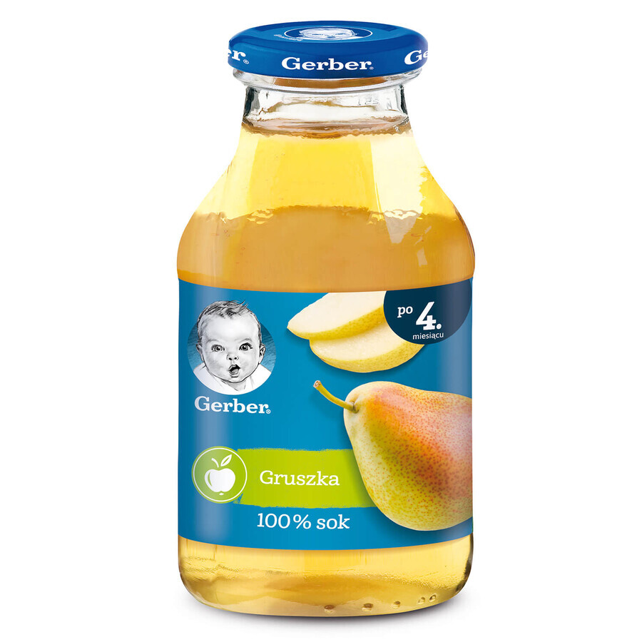 Succo Gerber 100%, pera, dopo 4 mesi, 200 ml