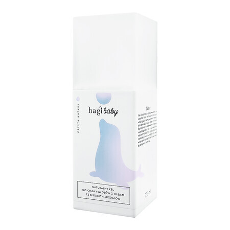 Hagi Baby, natural body and hair washing gel with sweet almond oil, 250 ml