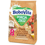 BoboVita Porcja Zbóż Porridge-Getreide-Hafer 7 Getreide, Erdbeer-Banane, Milchprodukte, ohne Zuckerzusatz, nach 8 Monaten, 210 g