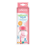 Dr Browns Options+ Anti-Colic Wide Neck Bottle with Teat Pink 270ml