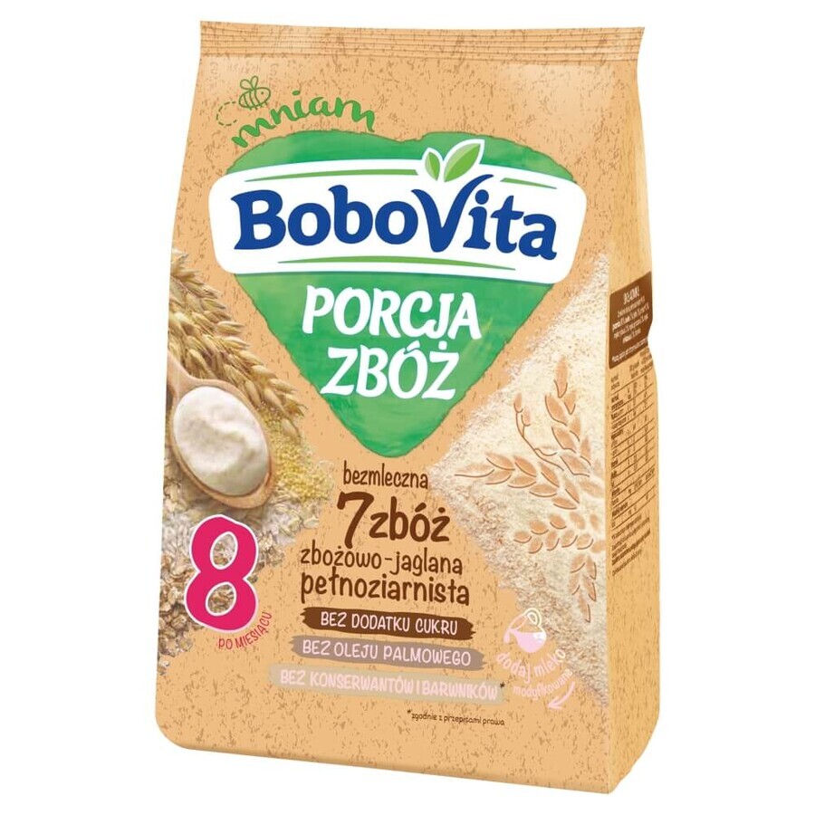 BoboVita Porcja Zbóż porridge 7 cereals, Getreide-Ei-Brei, ohne Milch, ohne Zuckerzusatz, nach 8 Monaten, 170 g