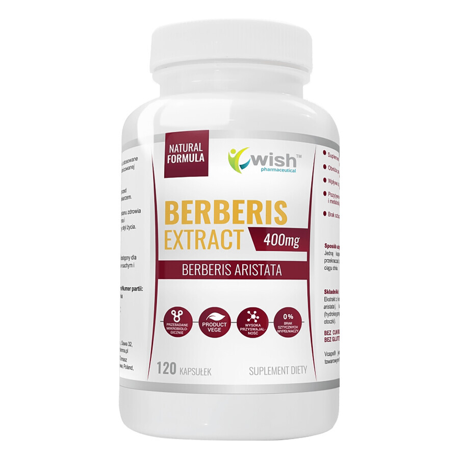 Wish Berberis Extrakt 400 mg, 120 Kapseln