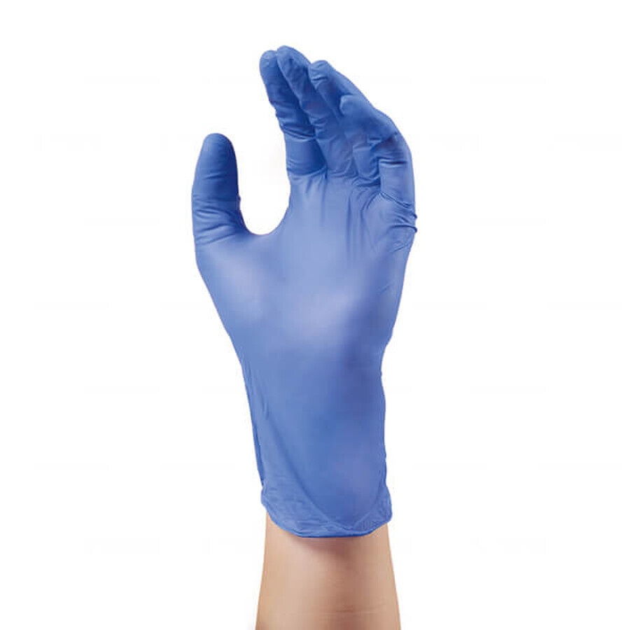 Peha-soft nitrile fino, nitrile gloves, non-sterile, powder-free, blue, size L, 10 pieces