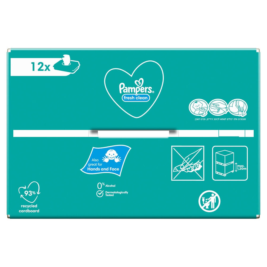 Pampers Fresh Clean, Feuchttücher, 12 x 52 Stück