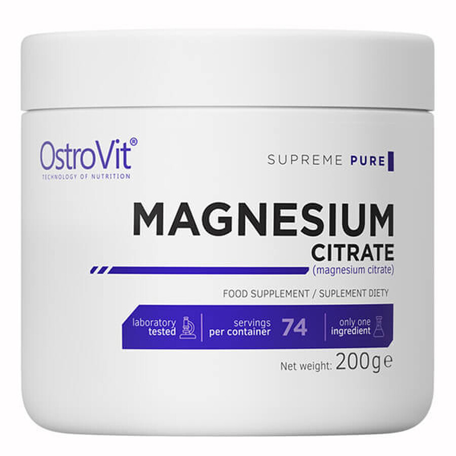 OstroVit Supreme Reines Magnesiumcitrat, 200 g