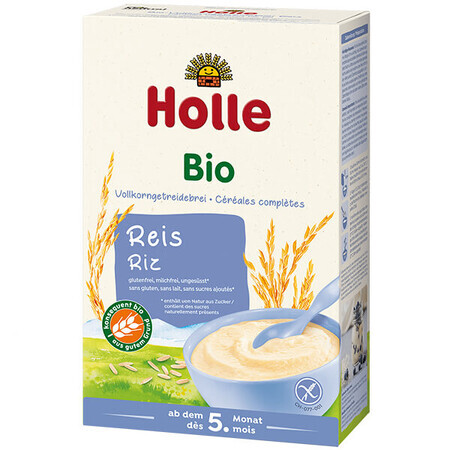 Holle Reisbrei Bio, Vollkorn, milchfrei, glutenfrei, nach 5 Monaten, 250 g