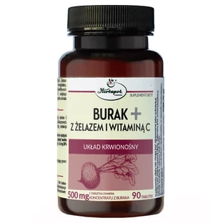 Herbapol Biet+ met ijzer en vitamine C, 90 tabletten