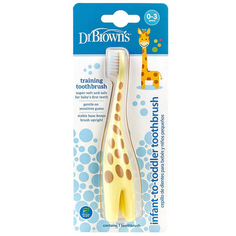 Dr Browns, children's toothbrush, Giraffe, 0-3 years, 1 pc