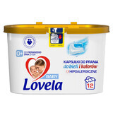 Lovela, hypoallergenic washing capsules, white and colored, 12 pieces