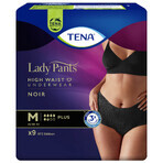 Tena Lady Pants Noir, absorberende slip, maat M, 75-105 cm, Plus, 9 stuks