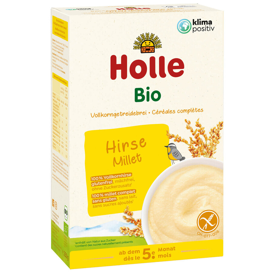 Holle Bio Vollkorn-Hirsebrei, milchfrei, nach 5 Monaten, 250 g