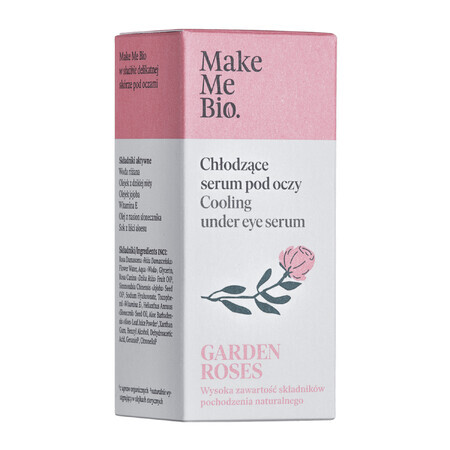 Make Me Bio Garden Roses, suero refrescante para ojos, rodillo, 10 ml