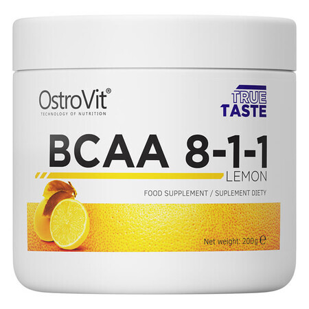 OstroVit BCAA 8-1-1, Zitronengeschmack, 200 g