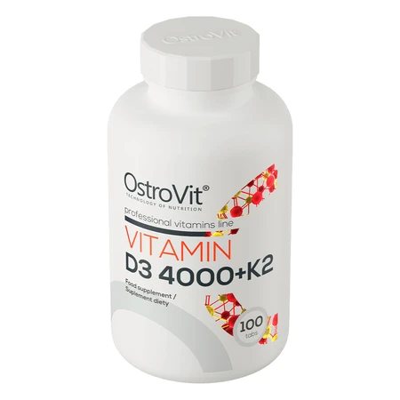Vitamina D3 4000 + K2, 100 comprimate, OstroVit