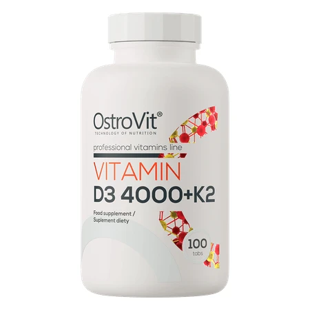 Vitamina D3 4000 + K2, 100 comprimate, OstroVit