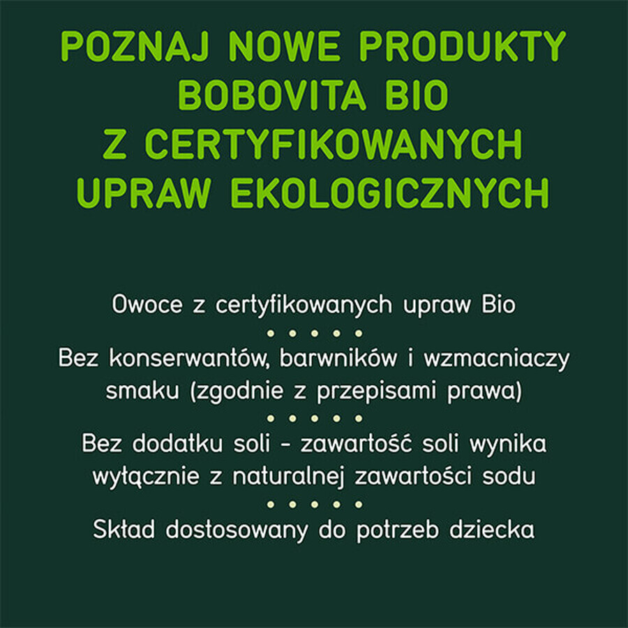 BoboVita Bio Dessert, mere nectarine și banane după 5 luni, 125 g