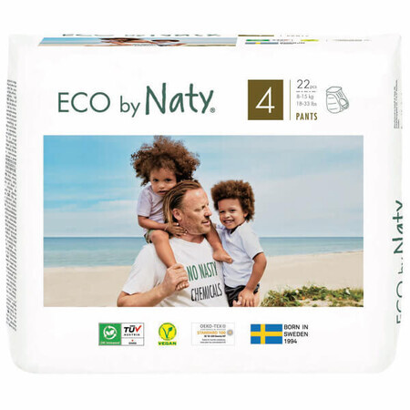 Eco By Naty, Windeln Größe 4, 8-15 kg, 22 Stück