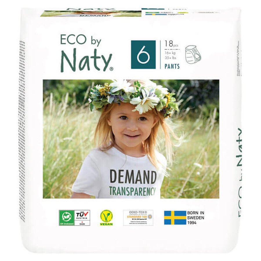 Eco By Naty, Windeln Größe 6, ab 16 kg, 18 Stück