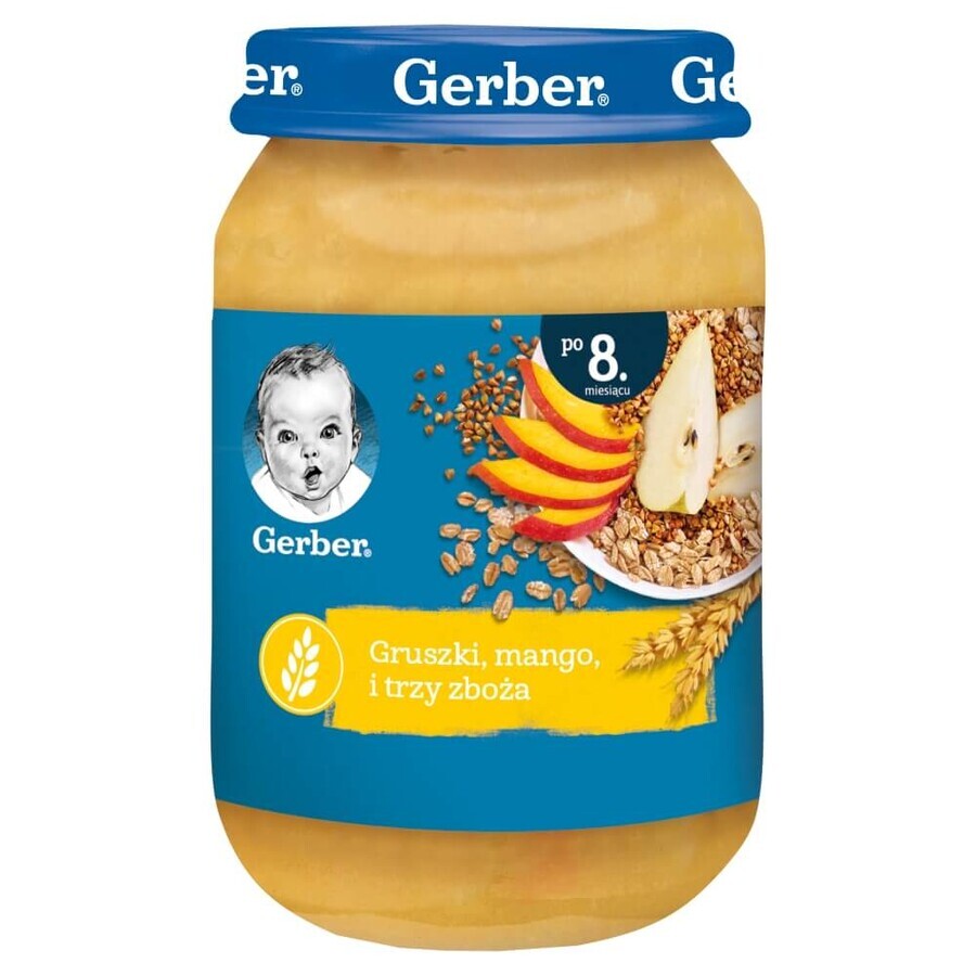 Gerber Dessert, pear, mango and three cereals, after 8 months, 190 g