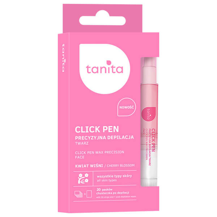 Tanita Click Pen, precisie gezichtsepilatie, wax, kersenbloesem, 3.6 ml