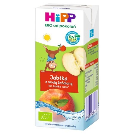 HiPP Bio-Drink, Äpfel mit Quellwasser, ohne Zuckerzusatz, ab 1 Jahr, 200 ml