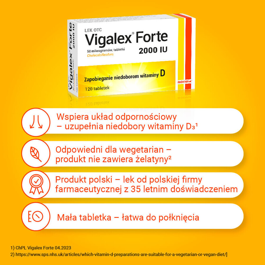 Vigalex Forte 2000 IU, 120 Tabletten